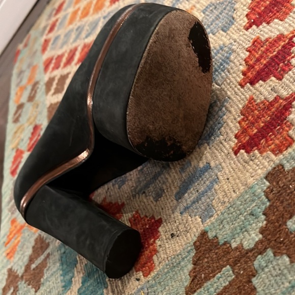 Acne Studios Black Suede Platform Heels - Picture 6 of 6